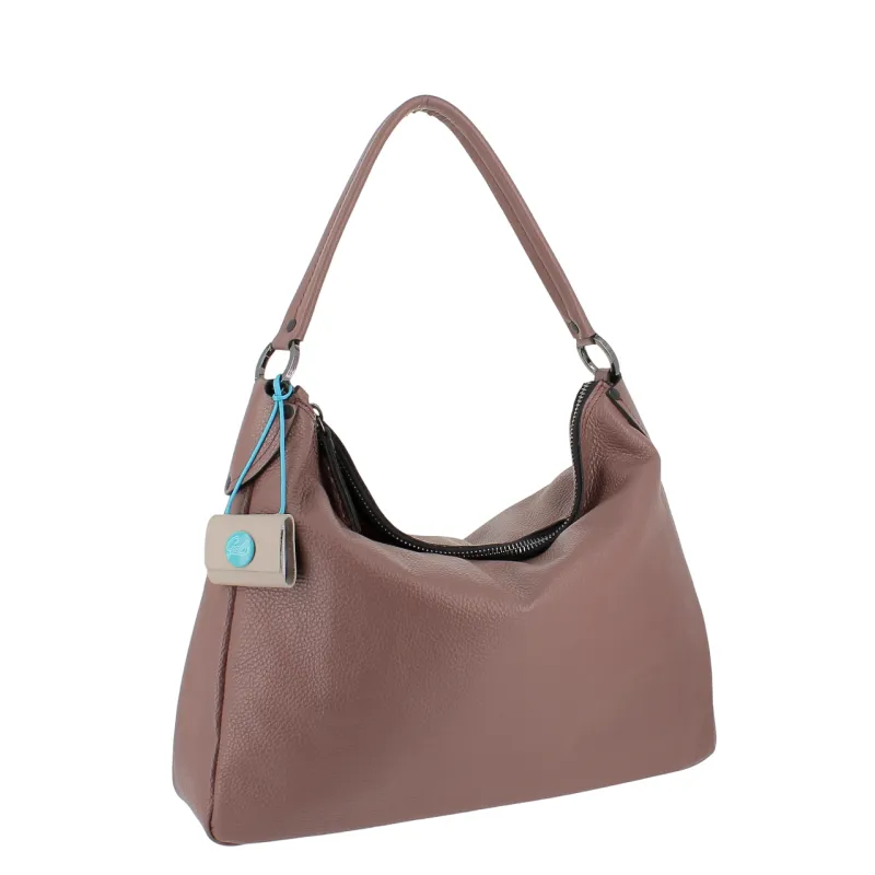 Gabs Calipso TG L leather shoulder bag, nude 2