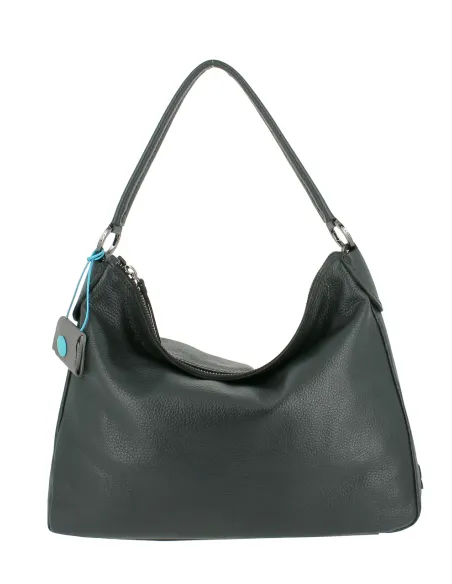Gabs Calipso TG L leather shoulder bag, forest green