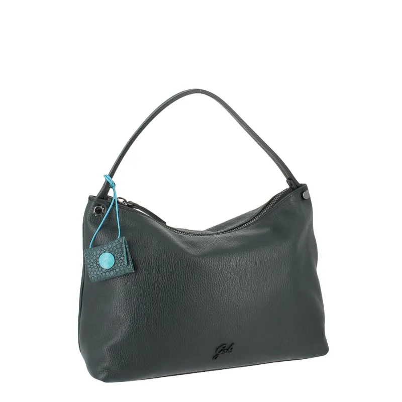 Gabs Fiona TG L Damen Schultertasche Weiches Leder, waldgrün 2