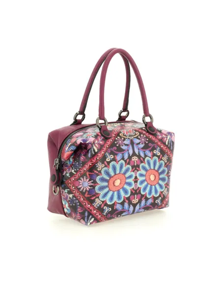 Damentasche Gabs G3 Plus mittlere Größe, fuchsia Blumenstickerei