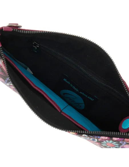 Gabs Beyonce medium cross-body bag patterned, Fuchsia flower embroidery