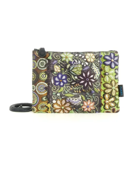 Gabs Beyonce medium cross-body bag patterned, Green Flower Embroidery