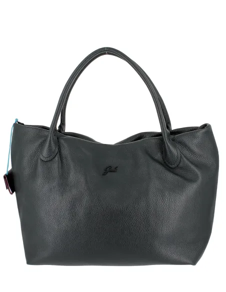 Gabs Arabella TG L Leather Shopping Bag, Transformable, dark green