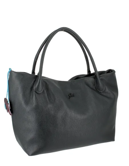 Gabs Arabella TG L Leather Shopping Bag, Transformable, dark green