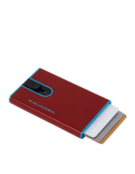 Porta carte di credito con sliding system Piquadro Blue Square, arancio