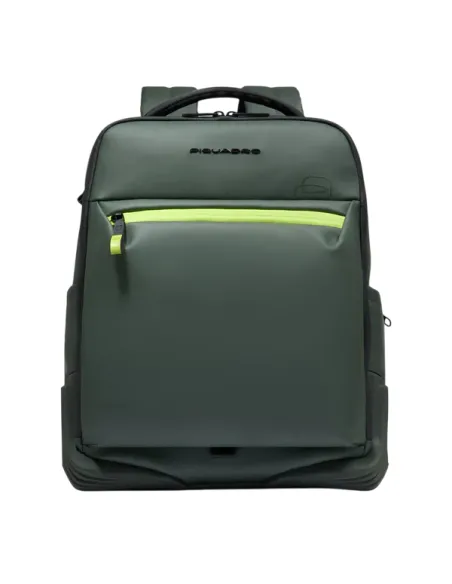 Piquadro Corner Travel Backpack 15.6 Laptop | Expandable & Water-Resistant, green