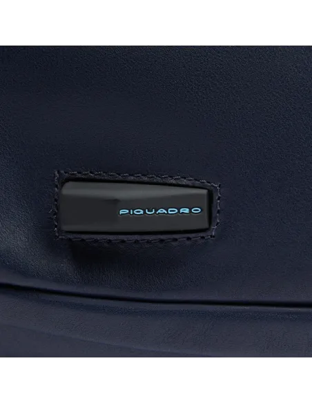 Piquadro Philip Leather Business Bag 15.6 Laptop, blue