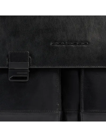 Piquadro Philip Leather Business Bag 15.6 Laptop, black