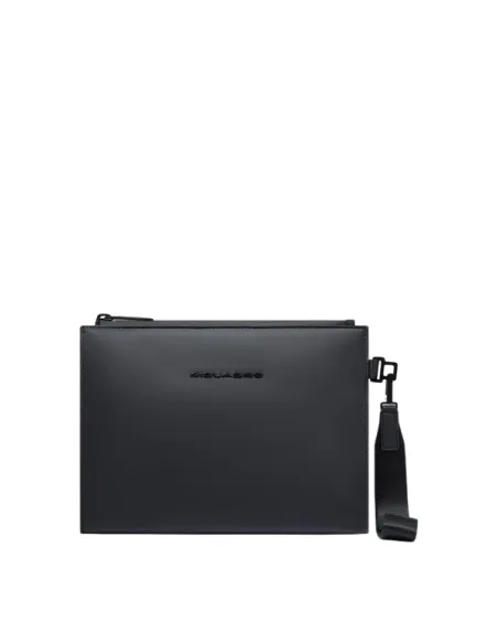 Pochette media in tessuto impermeabile Piquadro C2OW, nero