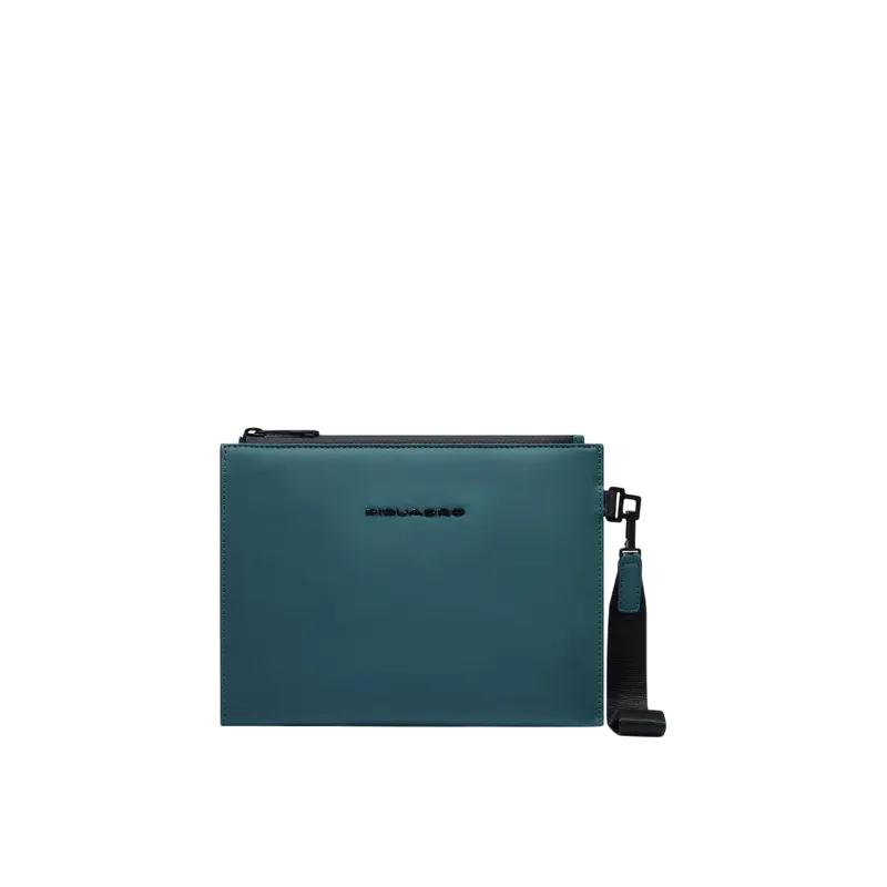 Piquadro Corner Medium-Pouch Kompakt & Wasserabweisend, teal