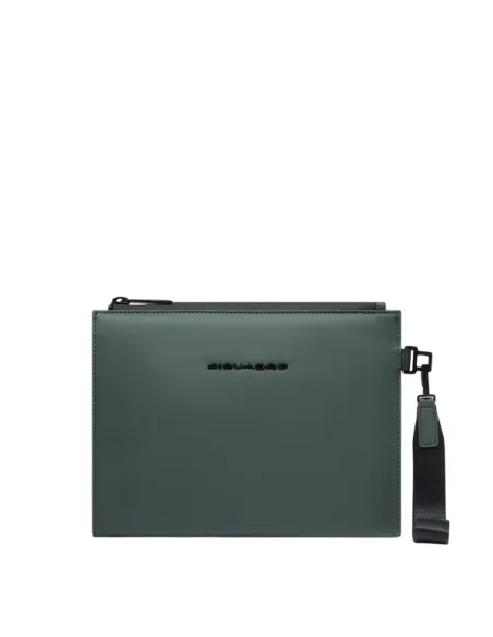 Piquadro Corner Medium Pouch Water-Resistant & Modern Design, green