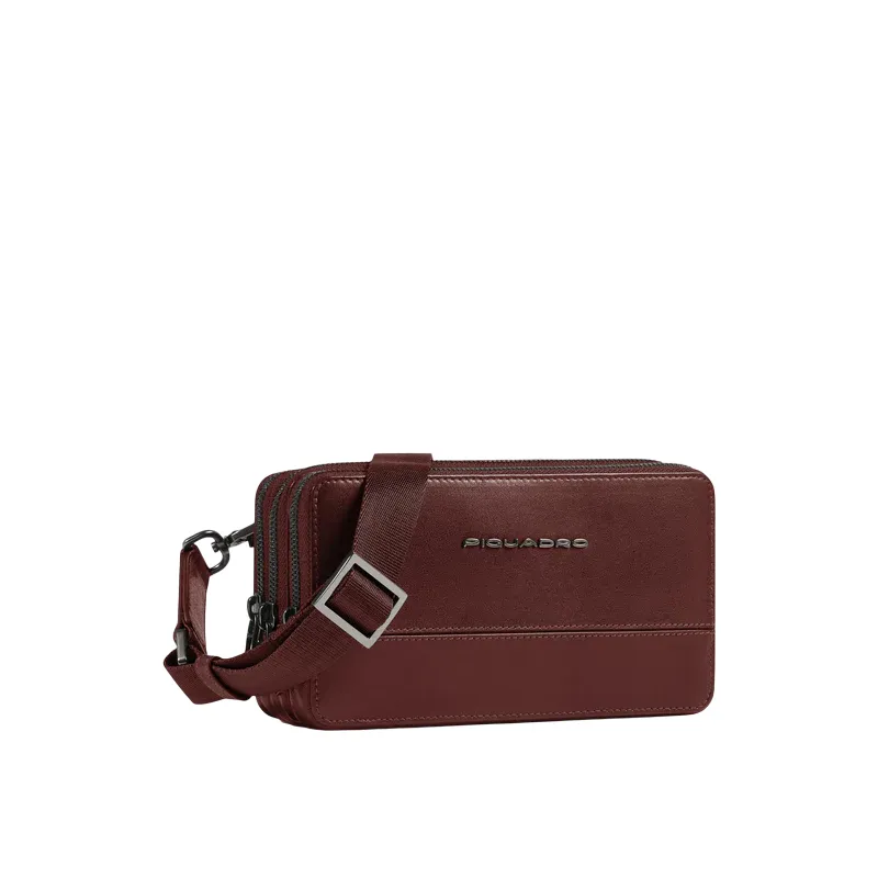 Piquadro Philip Herren-Pouch Leder & Funktional, braun 2