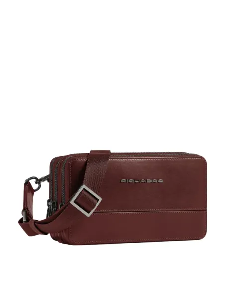 Piquadro Philip Herren-Pouch Leder & Funktional, braun