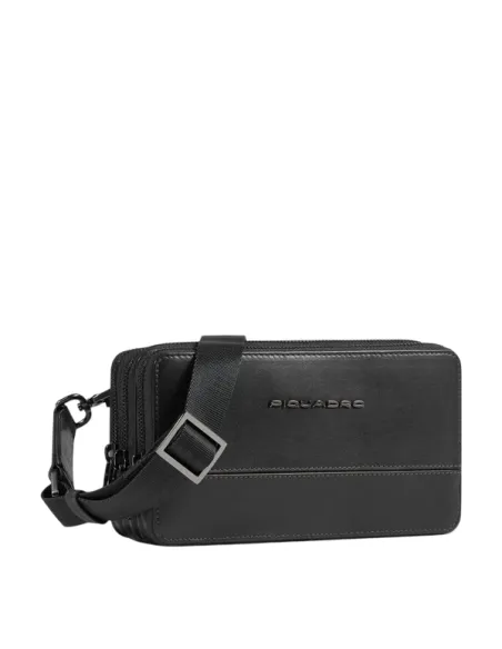 Piquadro Philip Leather Pouch for Men Compact & Elegant, black