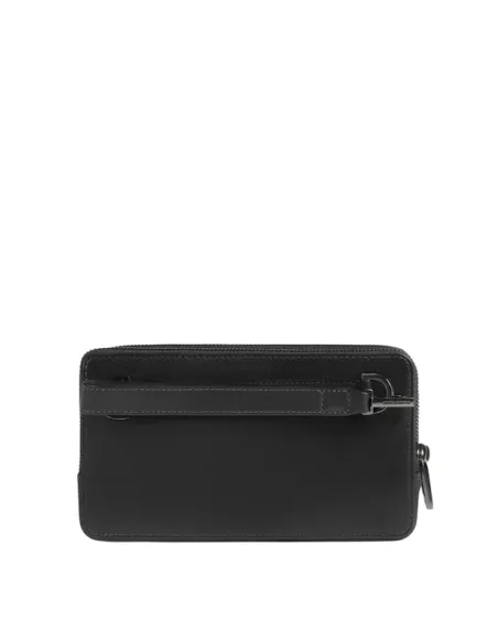 Piquadro Philip Leather Pouch for Men Compact & Elegant, black