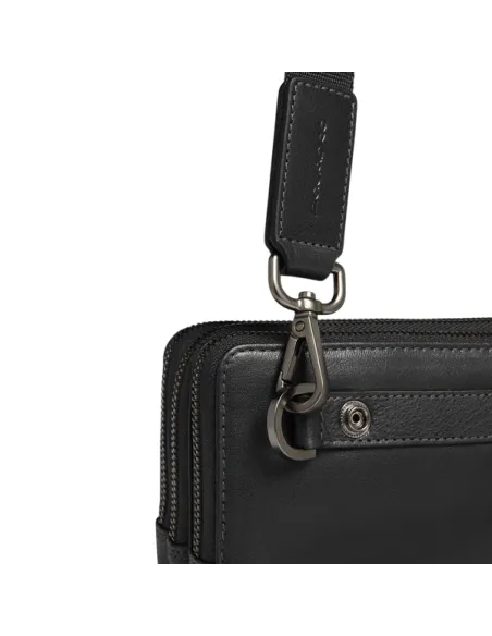 Piquadro Philip Leather Pouch for Men Compact & Elegant, black