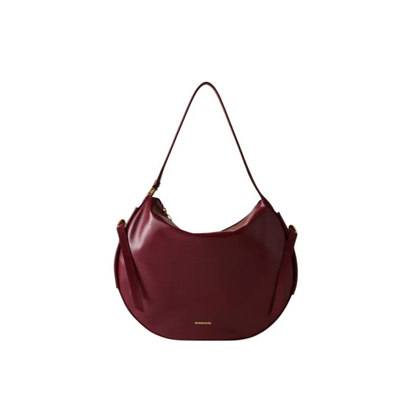 Borbonese Bridle Shoulder Bag in Nappa Leather & Suede,...