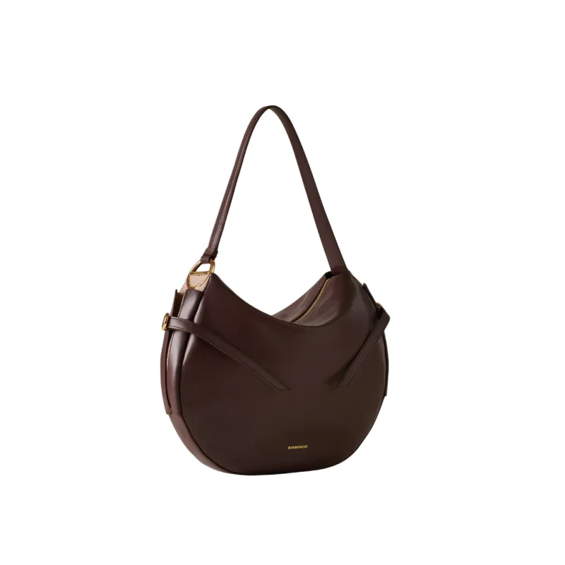 Borbonese Bridle Shoulder Bag in Nappa Leather & Suede,... 2