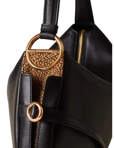Borbonese Bridle Shoulder Bag in...