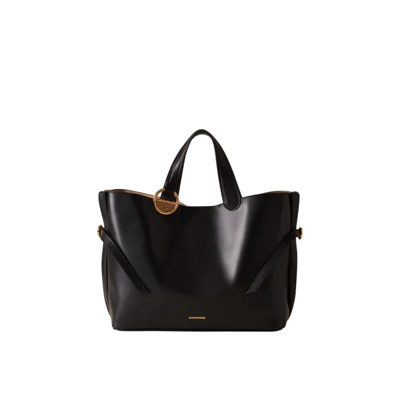 Borbonese Bridle Shopping Bag in Nappa Leather &...