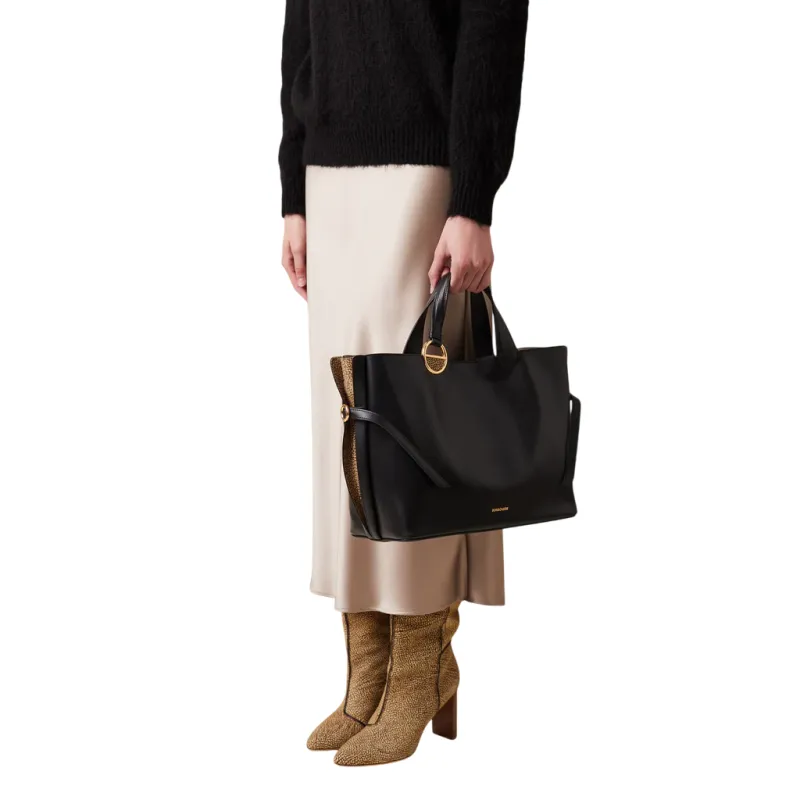 Borbonese Bridle Shopping Bag Nappaleder & Innentasche,... 2