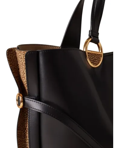 Borbonese Bridle Shopping Bag in...