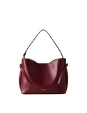 Borbonese Bridle Bucket Bag Nappaleder & Goldbeschläge, merlot