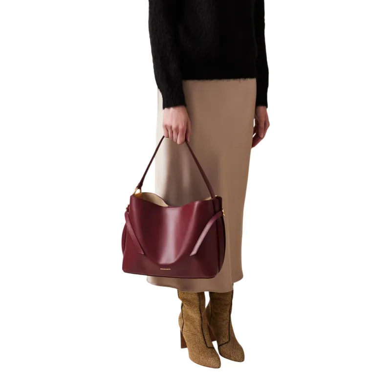 Borbonese Bridle Bucket Bag Nappaleder & Goldbeschläge,... 2