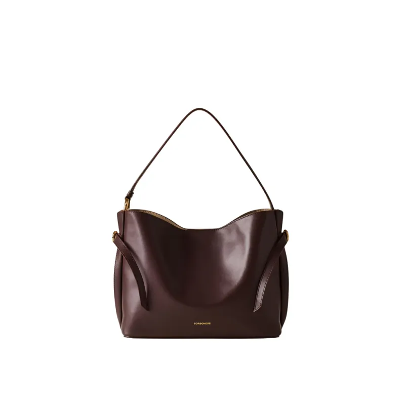 Borbonese Bridle Bucket Bag  Nappa Leather & Suede...