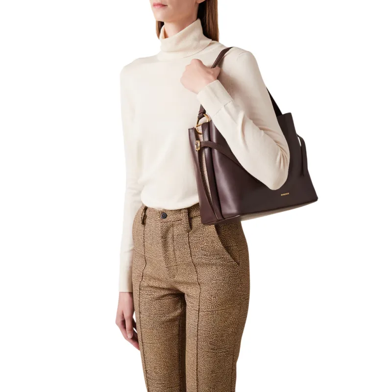 Borbonese Bridle Bucket Bag Nappaleder & Goldbeschläge,... 2