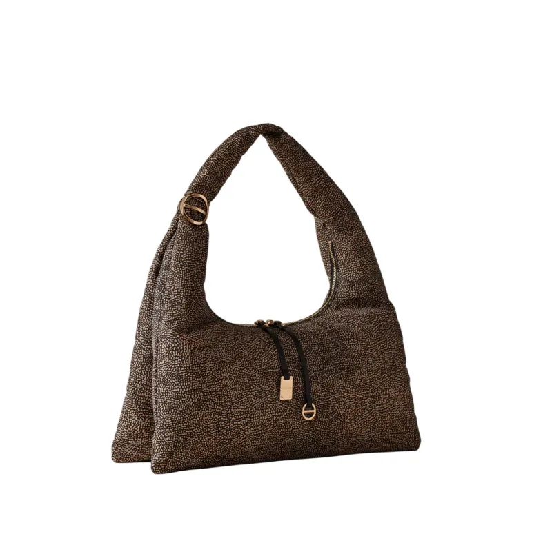 Borbonese Twinnie L Hobo Bag Recycled Fabric & Elegant Style 2