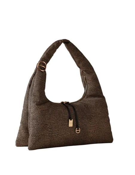 Borbonese Twinnie Hobo Bag L Recycelter Stoff & Elegantes Design