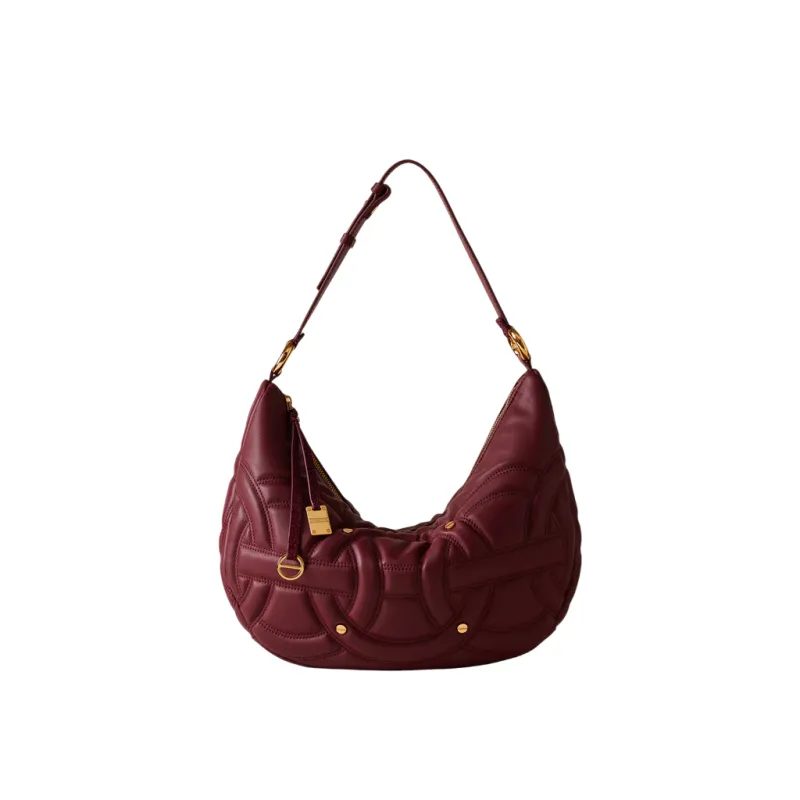 Borsa hobo m in vitello nappato e camoscio OP Borbonese,...
