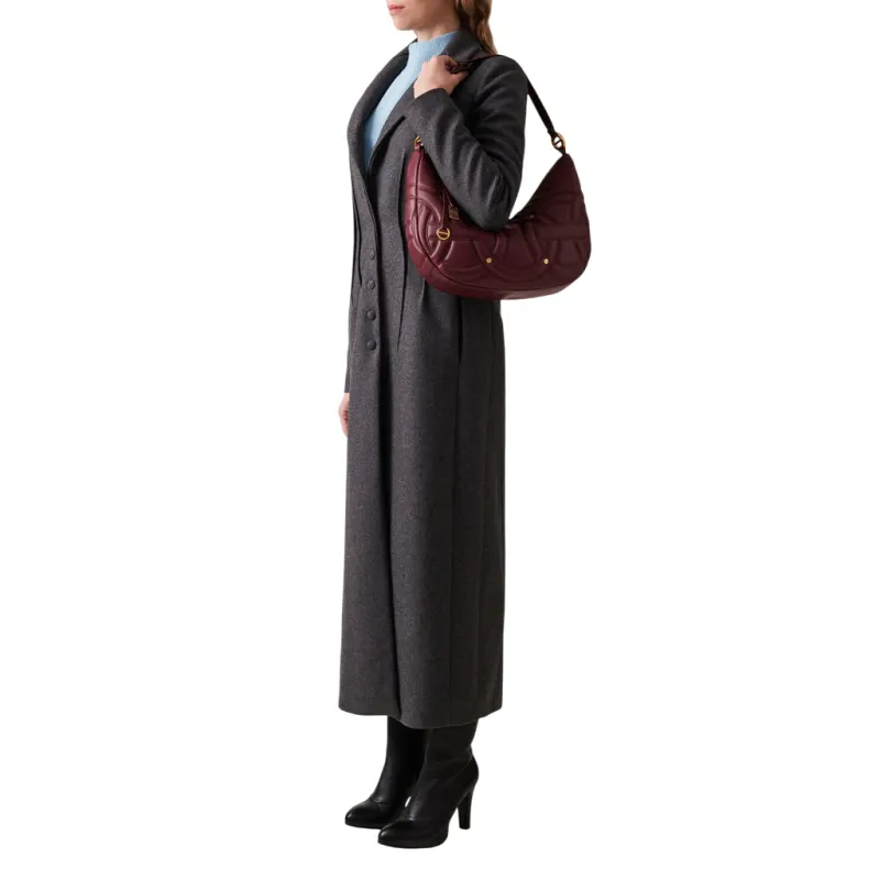 Borbonese Rondò Quilted Leather & OP Suede Shoulder Bag,... 2