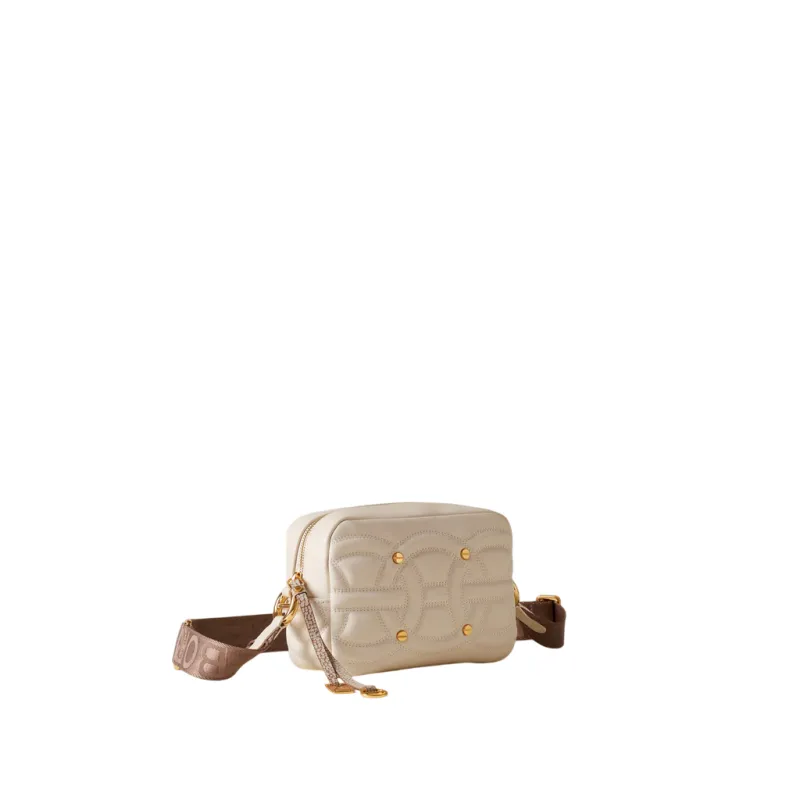 Borbonese Rondò Crossbody in Quilted Nappa Leather &... 2