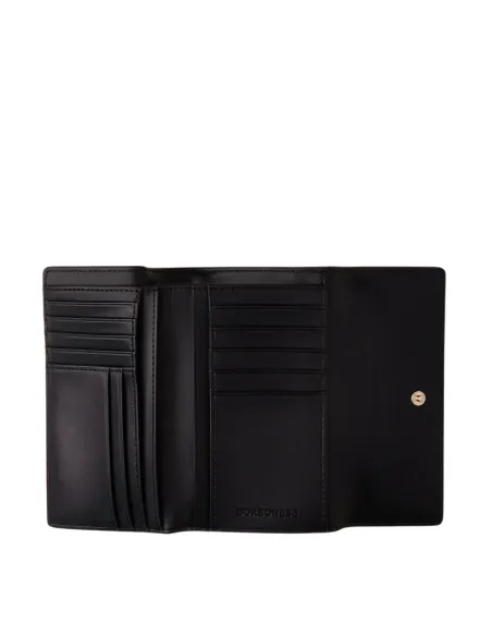 Borbonese Medium Wallet OP Canvas, RFID Protection, op natural-black