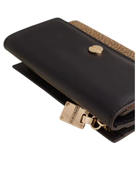 Borbonese Medium Wallet OP Canvas, RFID Protection, op natural-black