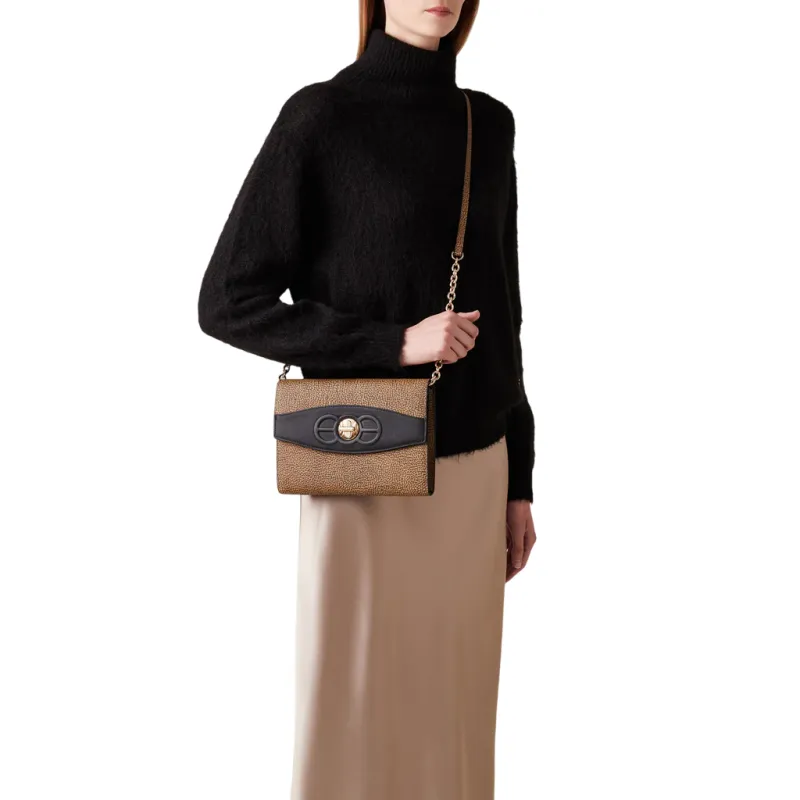 Busta con maniglia m Borbonese, op naturale-nero 2