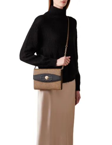 Borbonese Medium Pouch Coated Canvas...