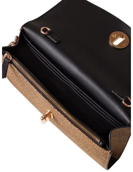 Busta con maniglia m Borbonese, op naturale-nero