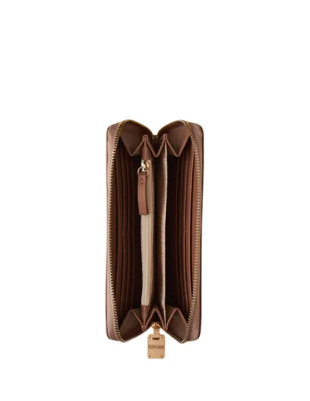 Borbonese Damen-Portemonnaie Groß aus OP-Stoff, RFID, mushroom