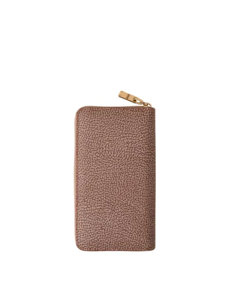 Borbonese Damen-Portemonnaie Groß aus OP-Stoff, RFID, mushroom