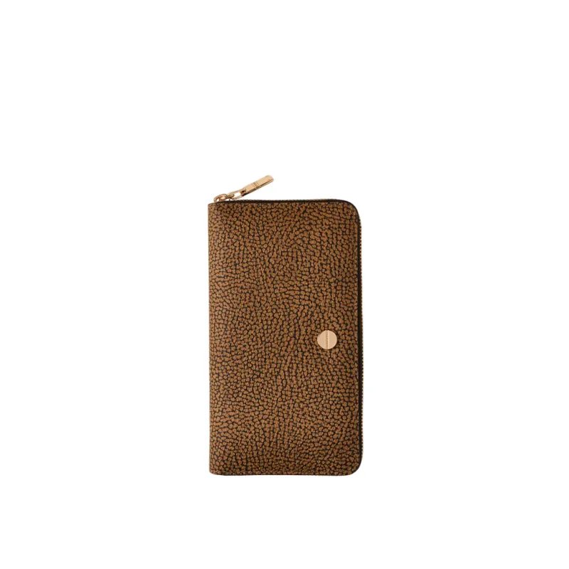 Borbonese Large Women's Wallet in OP Canvas and leather,...