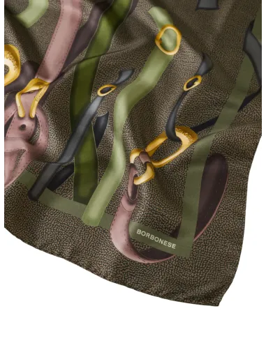 Borbonese Silk Scarf 90x90 Chain...