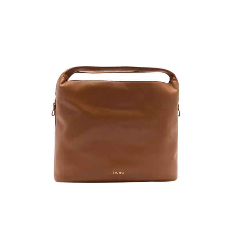 Liu Jo Shopping Bag Pebble Texture & Logo Strap, ginger...