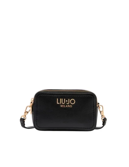 Liu Jo small crossbody bag with pebble texture and removable strap, black