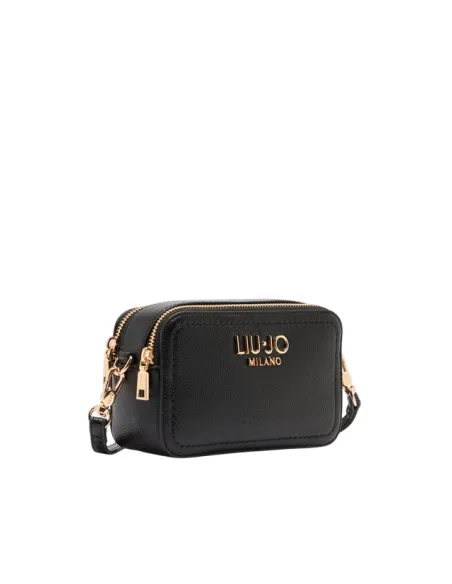 Liu Jo small crossbody bag with pebble texture and removable strap, black