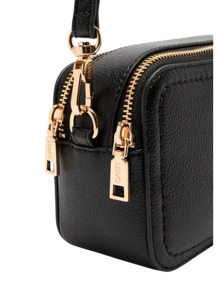 Liu Jo small crossbody bag with pebble texture and removable strap, black