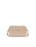 Liu Jo small crossbody bag with pebble texture and removable strap, neutral