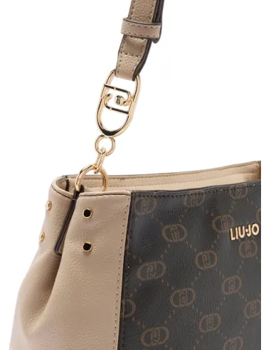 Borsa Liu Jo a tracolla, beige-marrone
